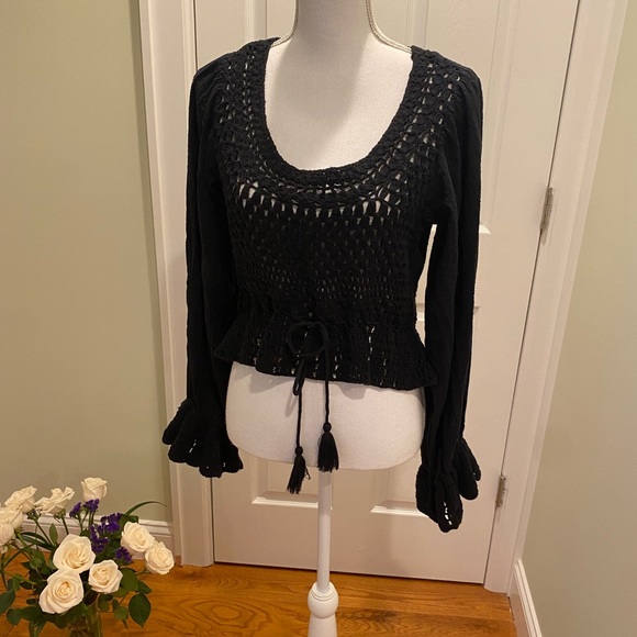 New FREE PEOPLE Megan Crochet Top size S - Picture 4 of 8